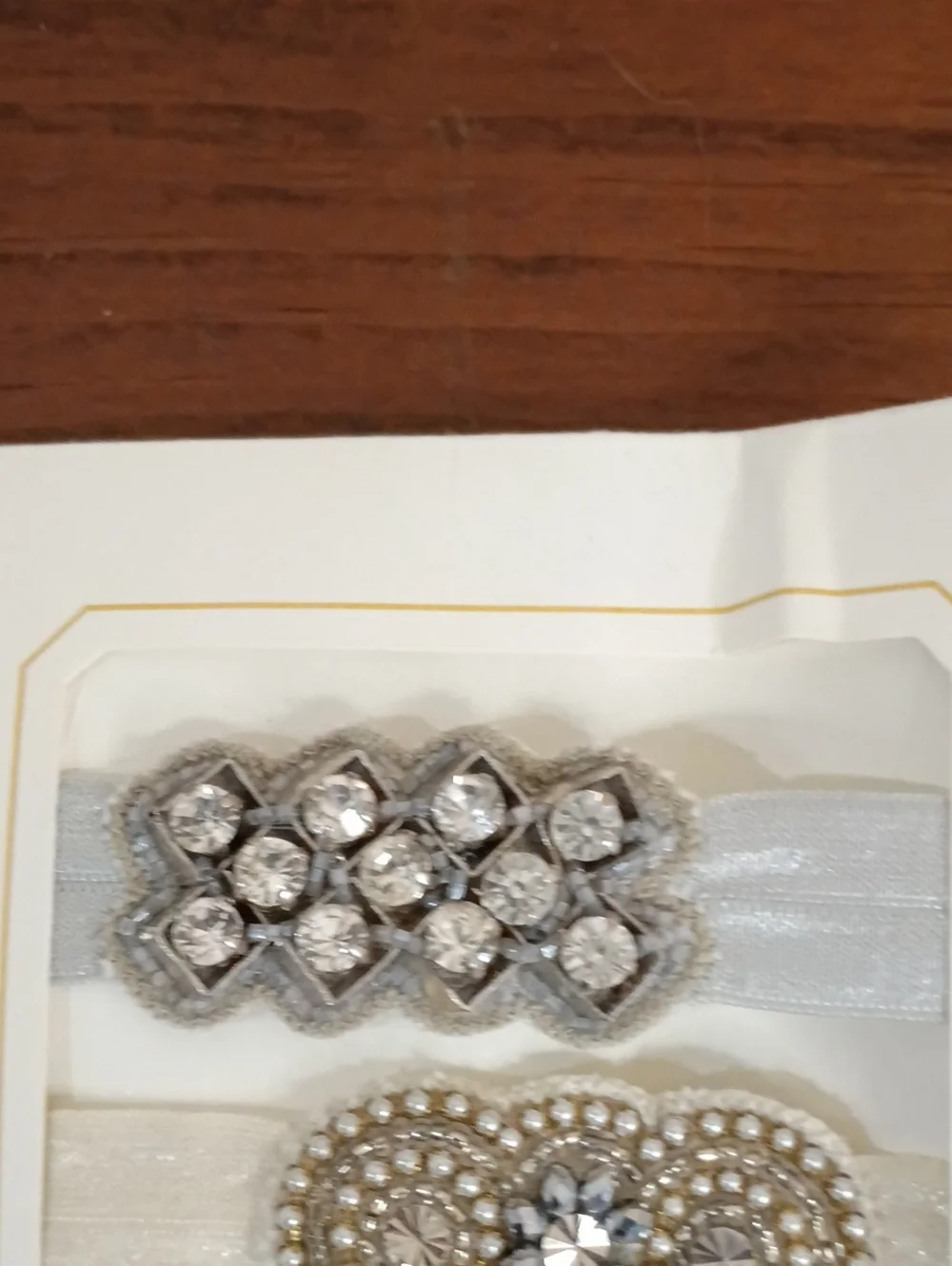 Anthropologie Jeweled Metallic Hair Ties, Set Of 3 - NWT!